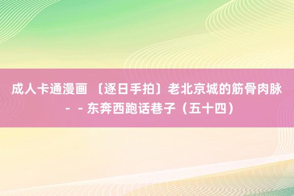 成人卡通漫画 〔逐日手拍〕老北京城的筋骨肉脉--东奔西跑话巷子(五十四)