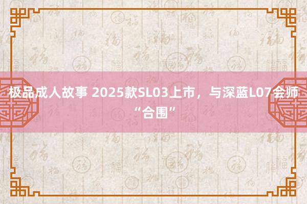 极品成人故事 2025款SL03上市，与深蓝L07会师“合围”