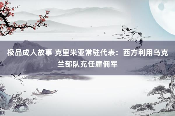 极品成人故事 克里米亚常驻代表：西方利用乌克兰部队充任雇佣军