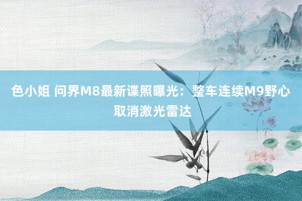 色小姐 问界M8最新谍照曝光：整车连续M9野心 取消激光雷达