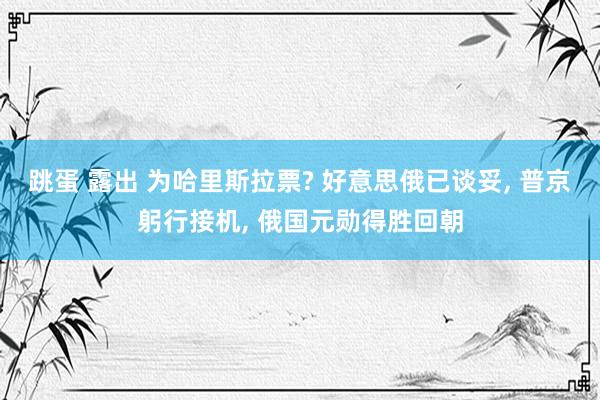 跳蛋 露出 为哈里斯拉票? 好意思俄已谈妥， 普京躬行接机， 俄国元勋得胜回朝