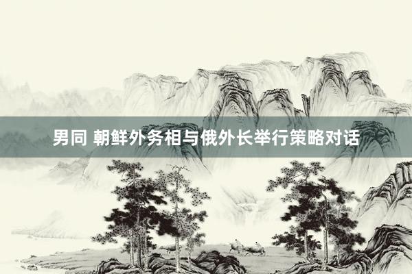 男同 朝鲜外务相与俄外长举行策略对话