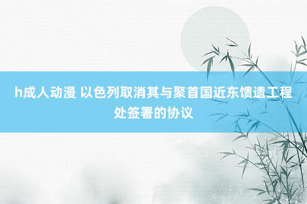 h成人动漫 以色列取消其与聚首国近东馈遗工程处签署的协议