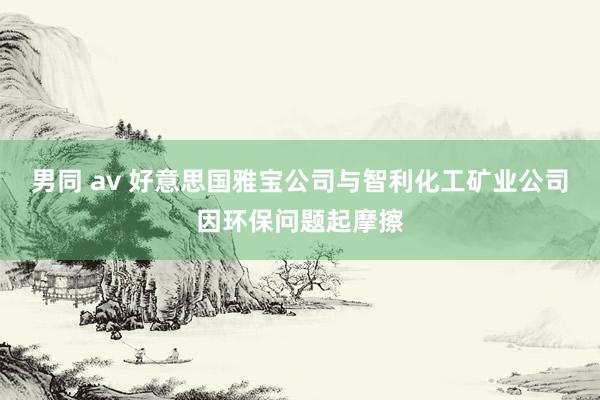 男同 av 好意思国雅宝公司与智利化工矿业公司因环保问题起摩擦