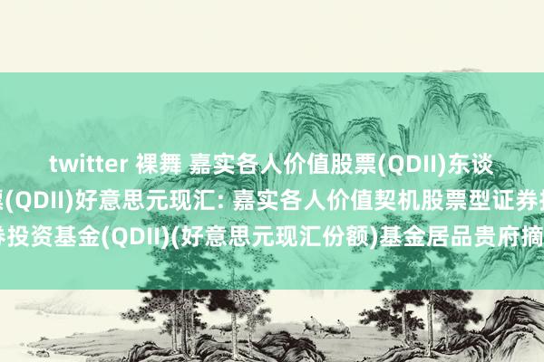 twitter 裸舞 嘉实各人价值股票(QDII)东谈主民币,嘉实各人价值股票(QDII)好意思元现汇: 嘉实各人价值契机股票型证券投资基金(QDII)(好意思元现汇份额)基金居品贵府摘抄更新(2024年12月05日)