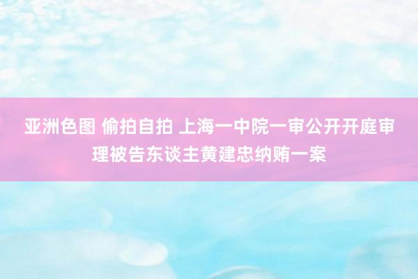 亚洲色图 偷拍自拍 上海一中院一审公开开庭审理被告东谈主黄建忠纳贿一案