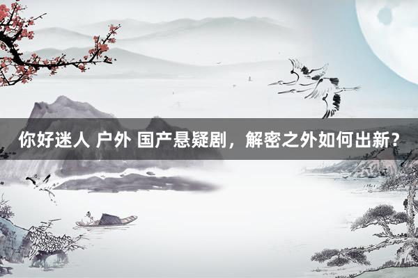 你好迷人 户外 国产悬疑剧，解密之外如何出新？