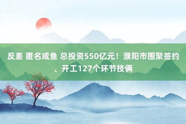 反差 匿名咸鱼 总投资550亿元！濮阳市围聚签约、开工127个环节技俩