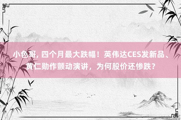小色哥， 四个月最大跌幅！英伟达CES发新品、黄仁勋作颤动演讲，为何股价还惨跌？