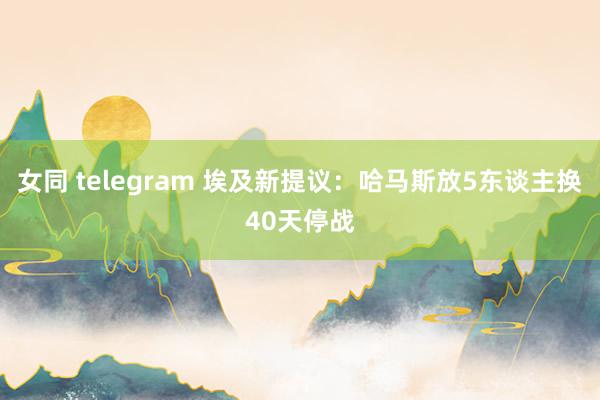 女同 telegram 埃及新提议：哈马斯放5东谈主换40天停战