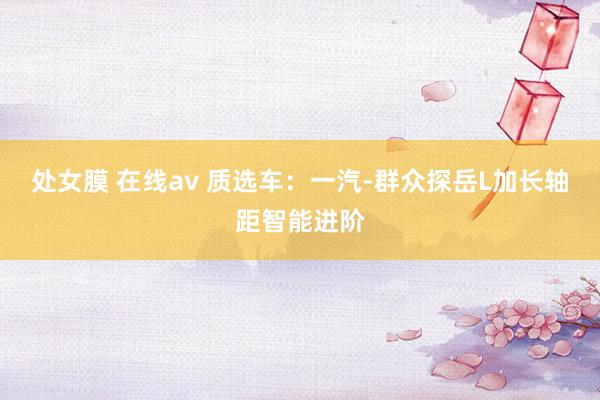 处女膜 在线av 质选车：一汽-群众探岳L加长轴距智能进阶