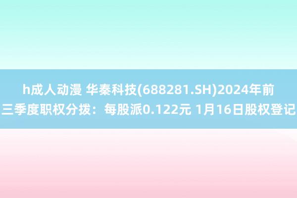 h成人动漫 华秦科技(688281.SH)2024年前三季度职权分拨：每股派0.122元 1月16日股权登记