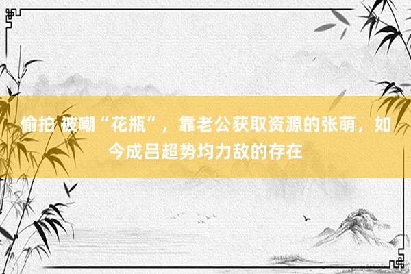 偷拍 被嘲“花瓶”，靠老公获取资源的张萌，如今成吕超势均力敌的存在